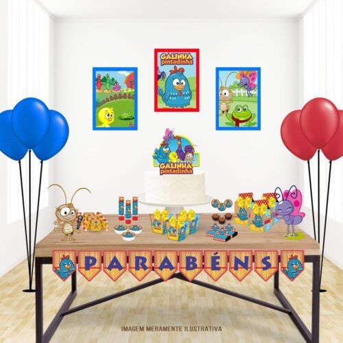 GALINHA PINTADINHA - Arquivos de Corte / Festa Pronta