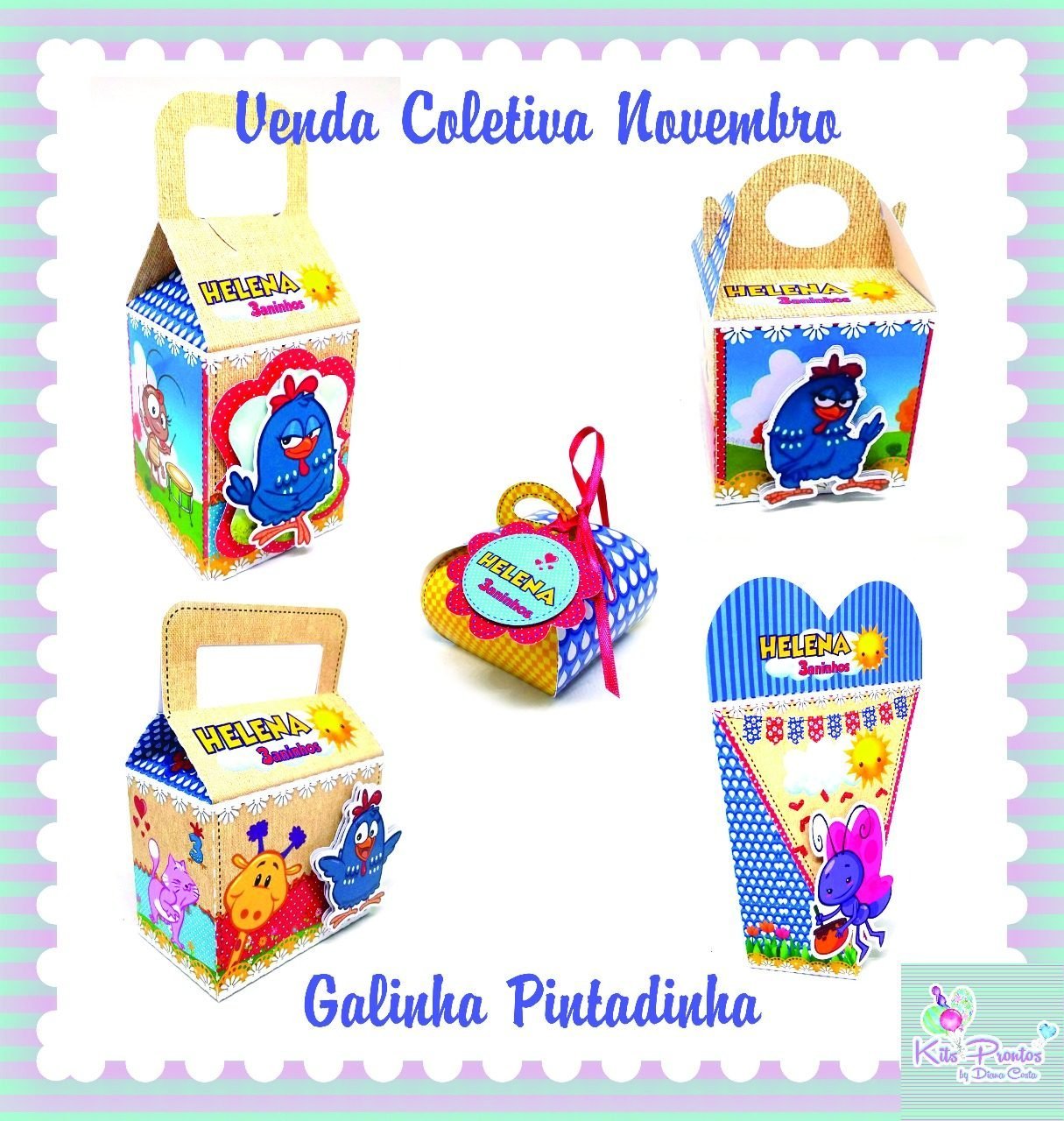 GALINHA PINTADINHA - Arquivos de Corte / Festa Pronta