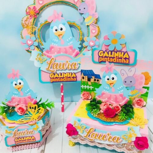 GALINHA PINTADINHA - Arquivos de Corte / Festa Pronta