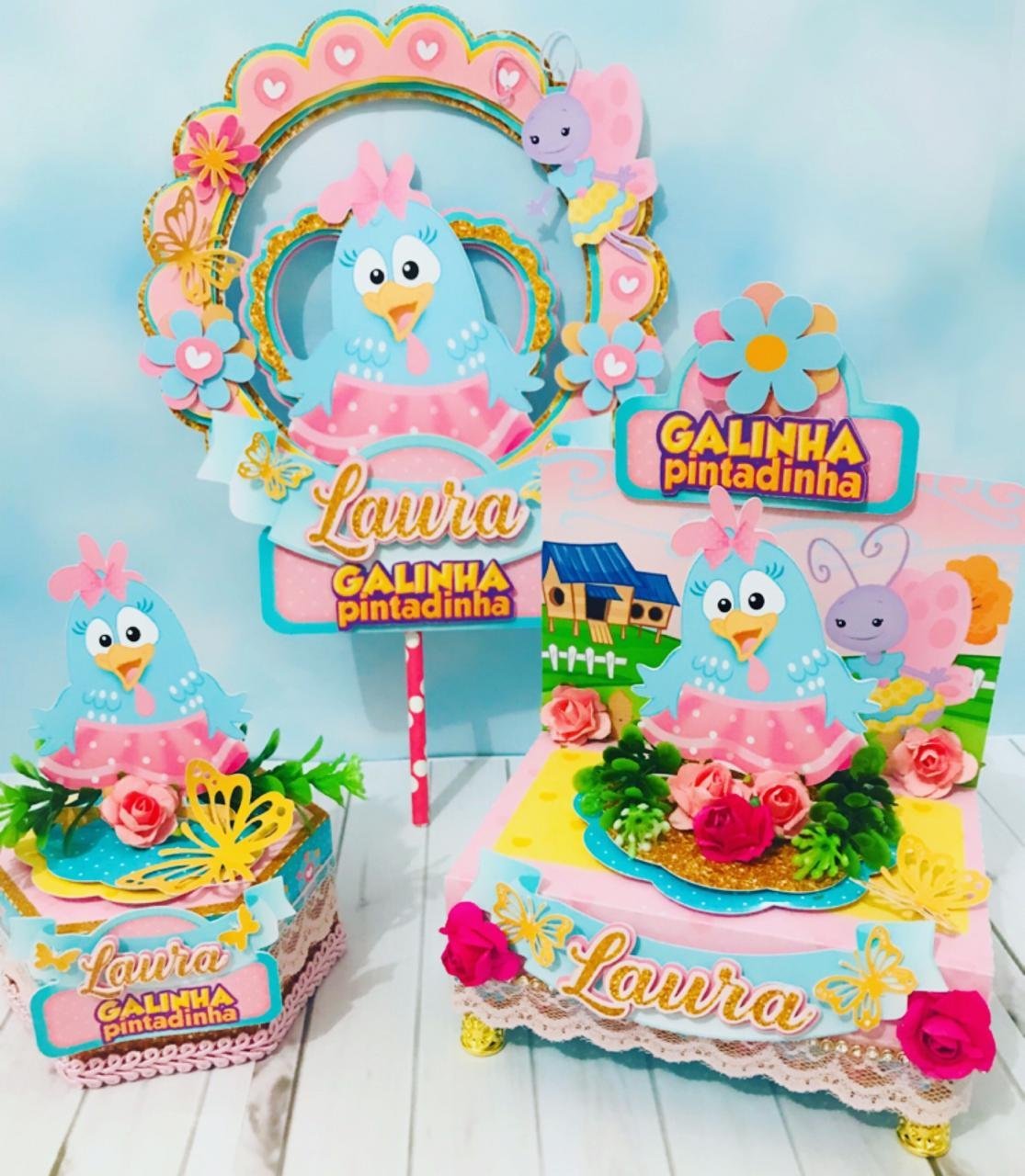 GALINHA PINTADINHA - Arquivos de Corte / Festa Pronta