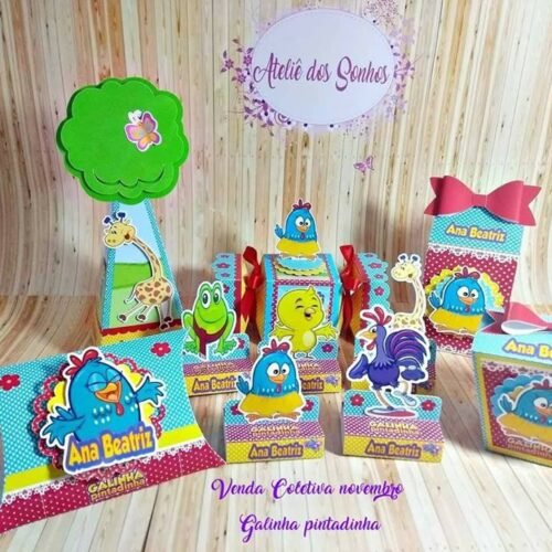 GALINHA PINTADINHA - Arquivos de Corte / Festa Pronta