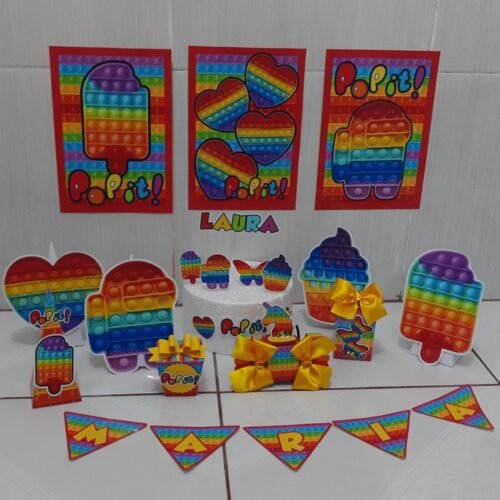 POP IT - Arquivos de Corte / Festa Pronta