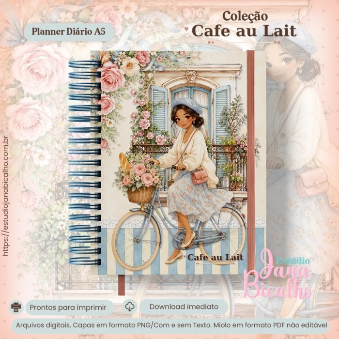 PLANNER DIÁRIO A5 CAFÉ AU LAIT - Encadernação