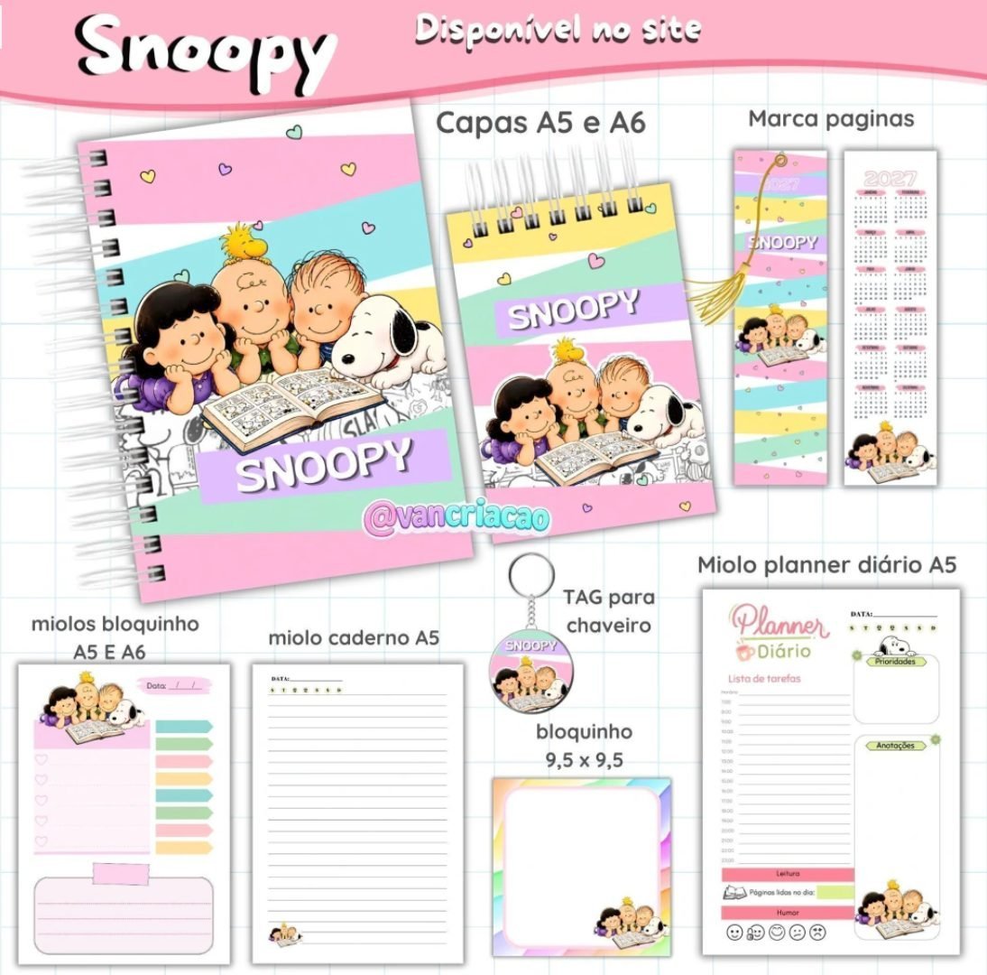 Arquivo Bloquinho Snoopy