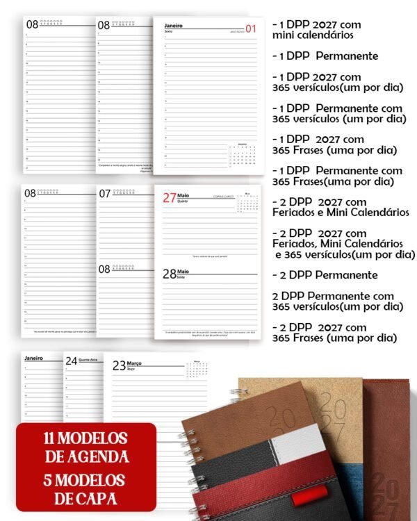COMBO AGENDAS MASCULINA - Encadernação