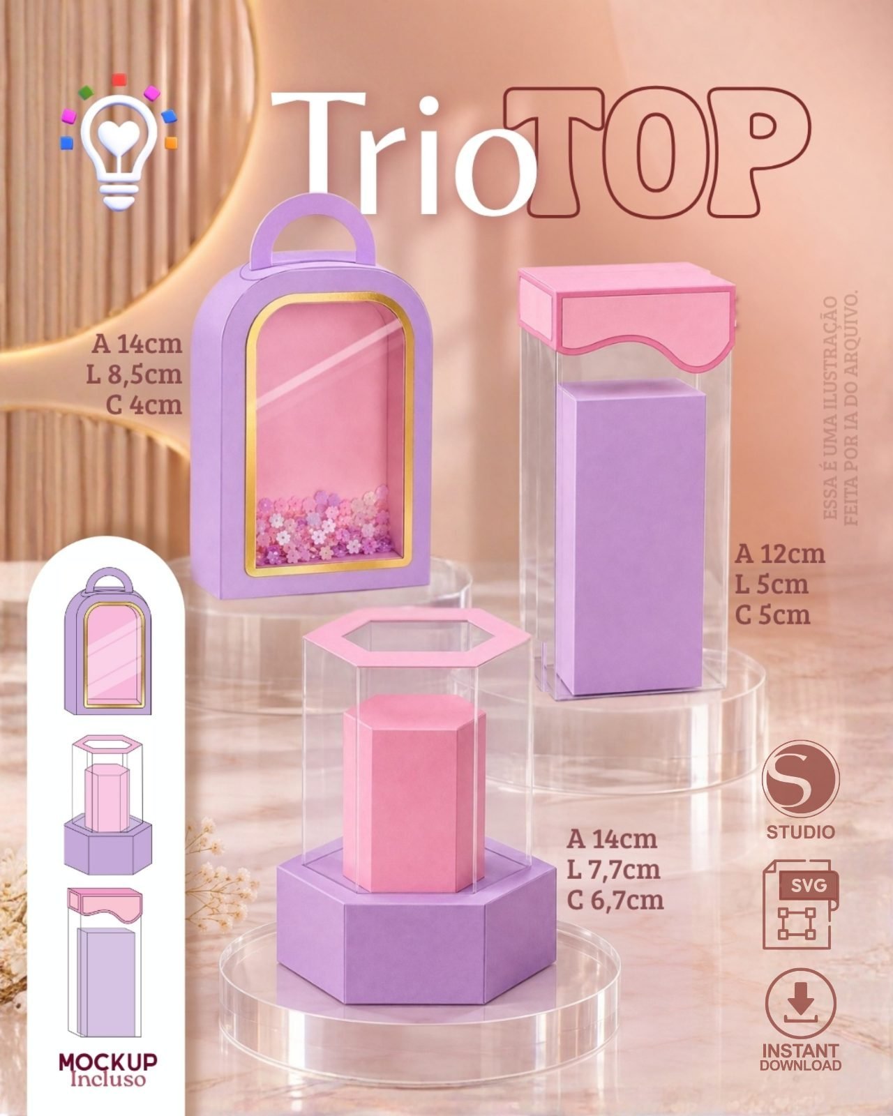 TRIO DE MOCKUP - Arquivos de Corte