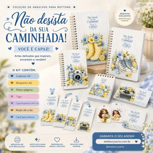 Coleção Encadernação Não desista da sua caminhada