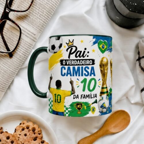 Arte Caneca PAI, o verdadeiro CAMISA 10 da família
