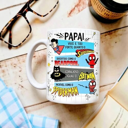 Arte Caneca Pai, meu Super Herói