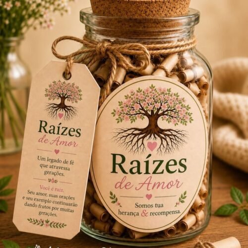 Artes para Pote de Mensagens – Raízes de Amor