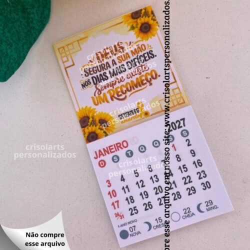 PORTA MINI CALENDÁRIO SETEMBRO AMARELO - Arquivos de Corte