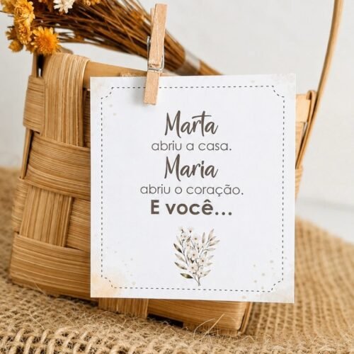 Kit mesa posta | Marta abriu a casa Maria abriu o coração e você - Arquivos de Corte