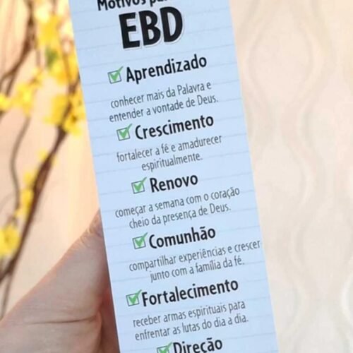 Marca-páginas | Motivos para ir à EBD - Arquivos de Corte