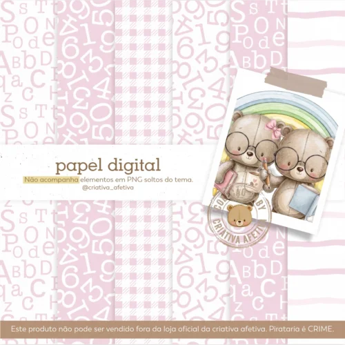 Papel digital professores rosa - Datas comemorativas