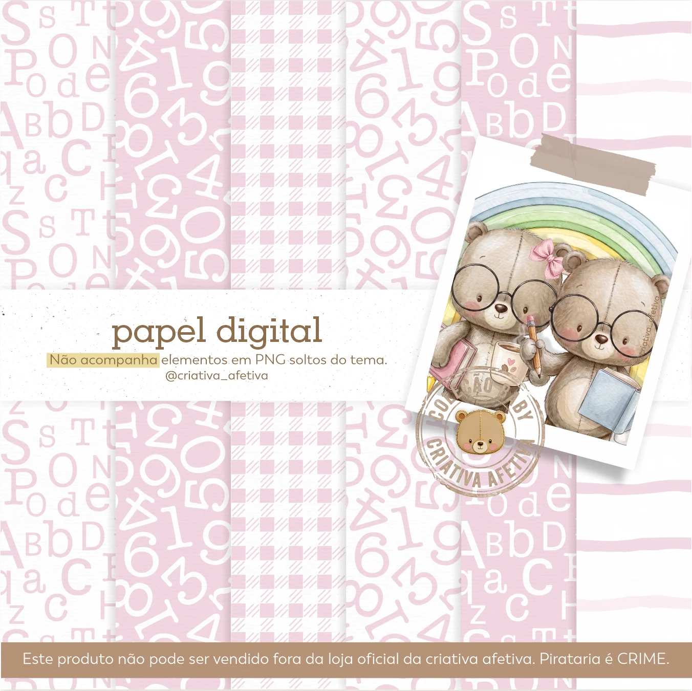 Papel digital professores rosa - Datas comemorativas