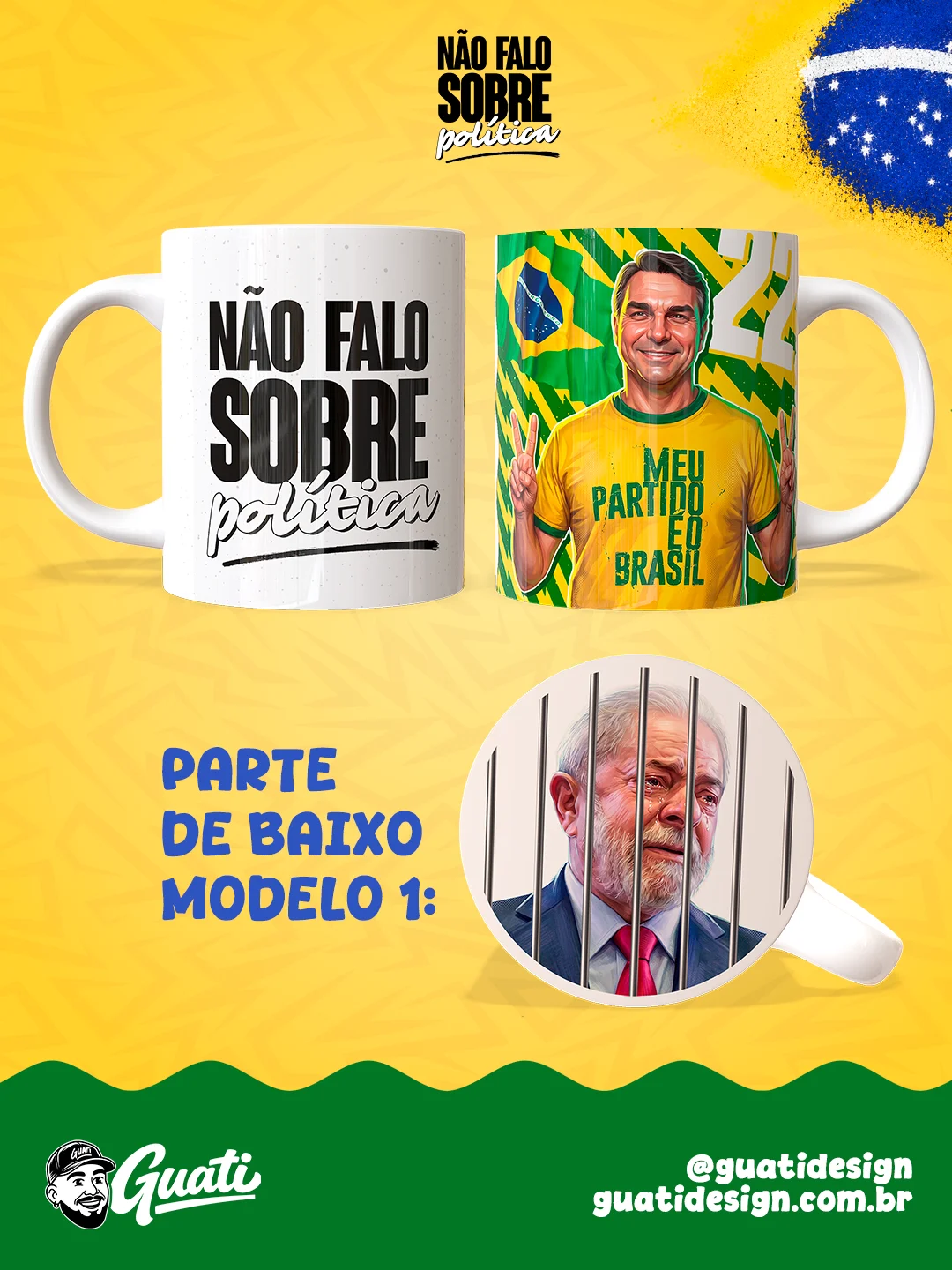 Arte digital SUBLIMAÇÃO Não Falo Sobre Política - Sublimação