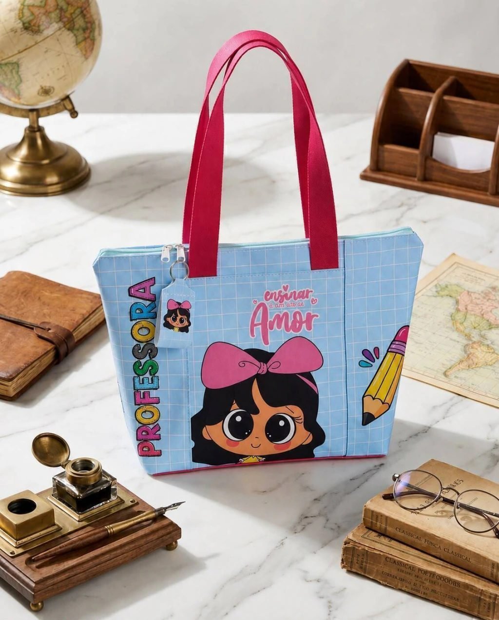COMBO BOLSA GG SUBLIMADA TOTAL COM CX DE LEITE COM 10 ARTES FEITA NA A4 + Aula - Datas comemorativas