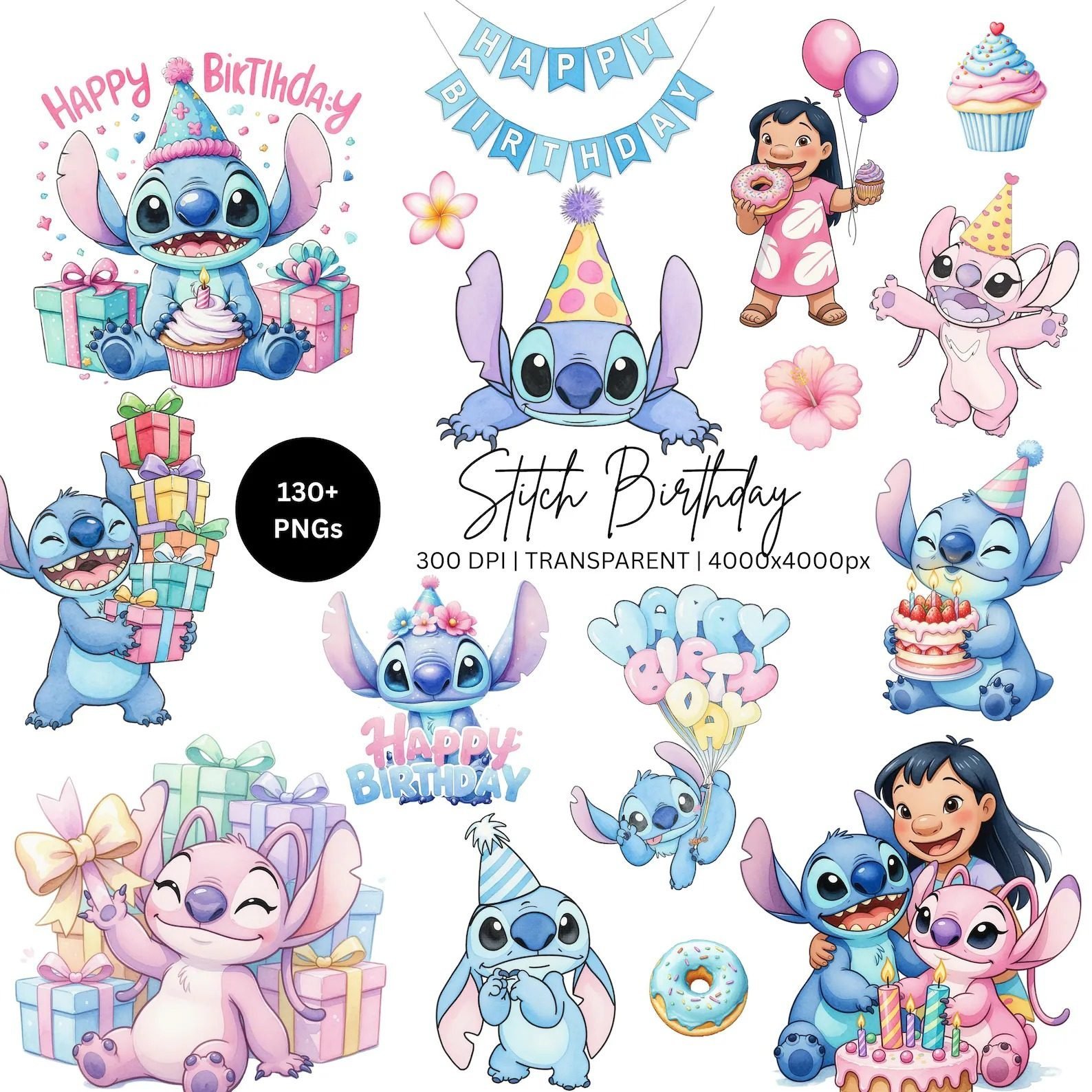 Kit Digital Stitch Aquarela - Kit Digital
