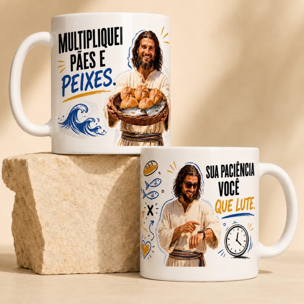 Arte Canecas Jesus Irônico 1.0 - Sublimação