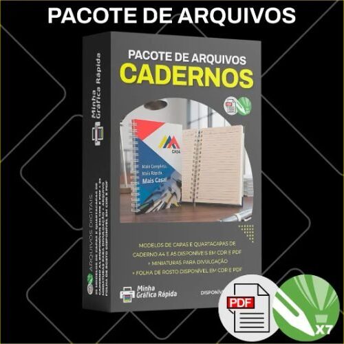 Pacote de Arquivo para Cadernos - Encadernação