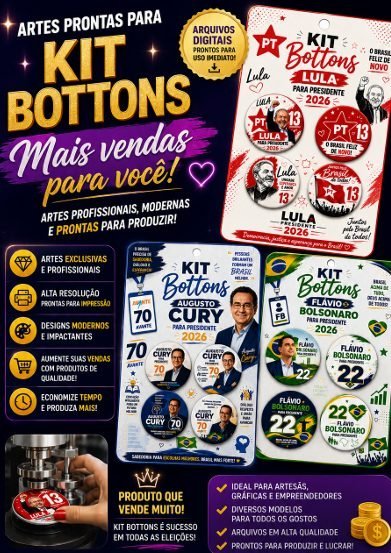Artes para Bottons Eleições 2026