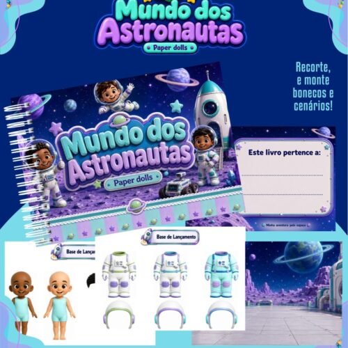 Livrinho Interativo Paper Dolls Mundo dos Astronautas