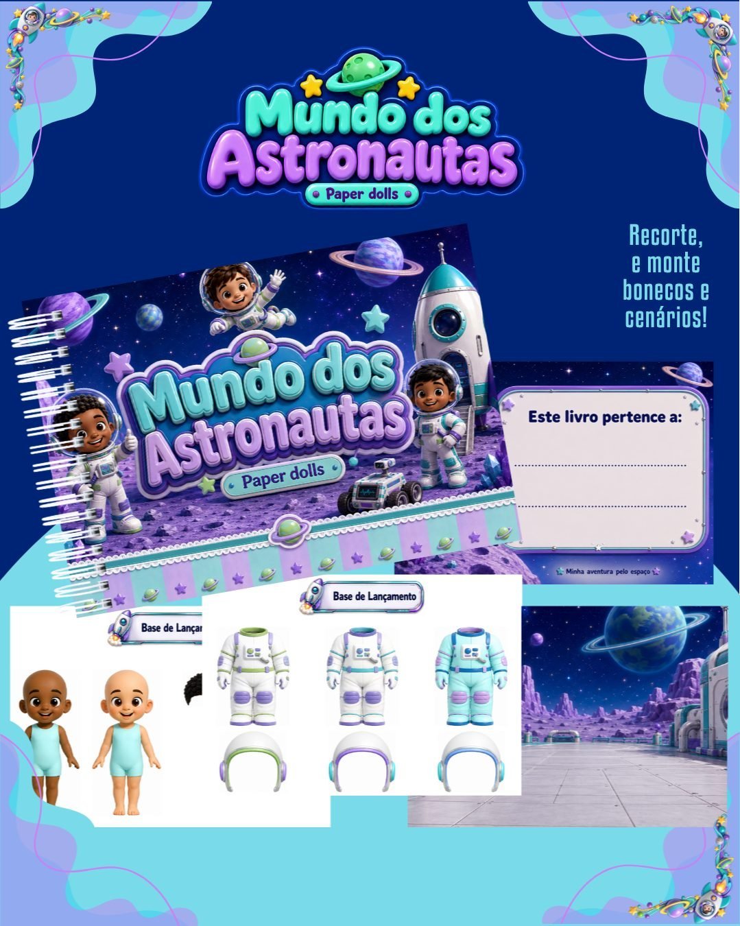 Livrinho Interativo Paper Dolls Mundo dos Astronautas