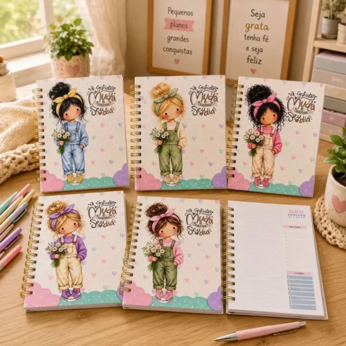 Caderno A5 Cute Teen - Encadernação