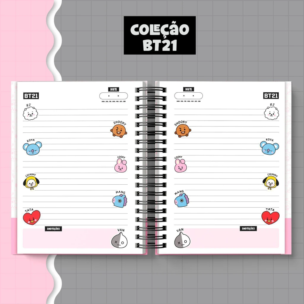 Arquivo Coleção Minizinha BT21 2027 - Arquivos de Corte - Imagem 2