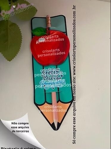Card lápis dia dos professores - Datas comemorativas