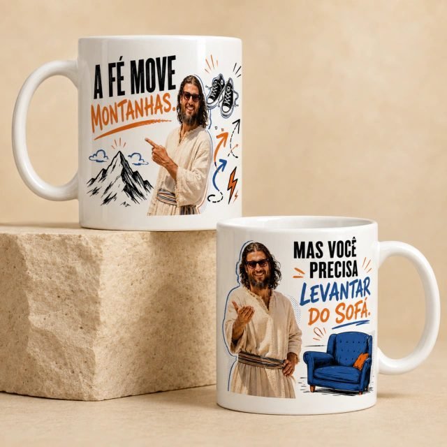 Arte Canecas Jesus Irônico 1.0 - Sublimação - Imagem 3