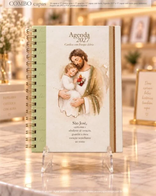 Arquivo Digital COMBO 2 CAPAS A5 para Agendas e Cadernos Santos nova versão - Encadernação - Imagem 2