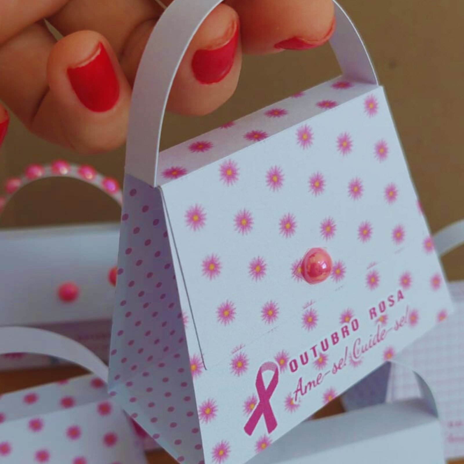 Kit Digital – Bolsinha Porta Bombom Outubro Rosa - Imagem 3