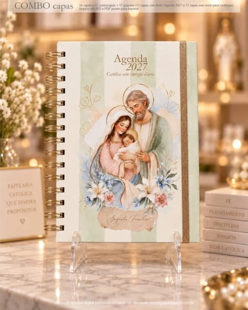 Arquivo Digital COMBO 2 CAPAS A5 para Agendas e Cadernos Santos nova versão - Encadernação - Imagem 5