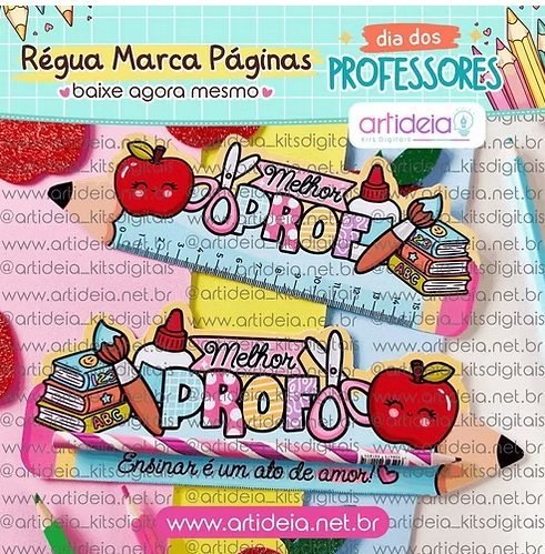 RÉGUA MARCA PÁGINA PROFESSORES - Arquivos de Corte