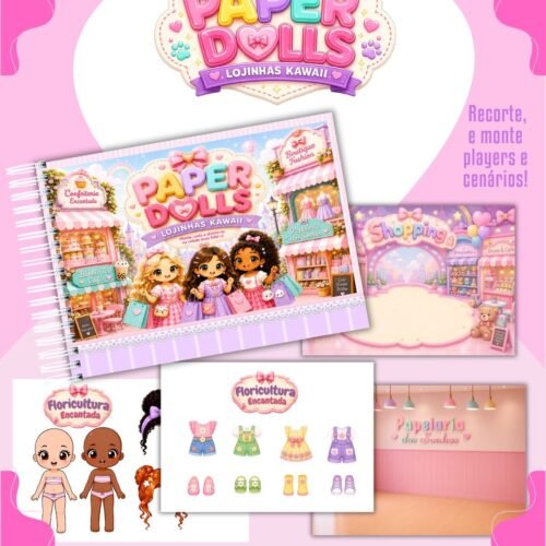 PAPER DOLLS LOJINHA KAWAII - Encadernação