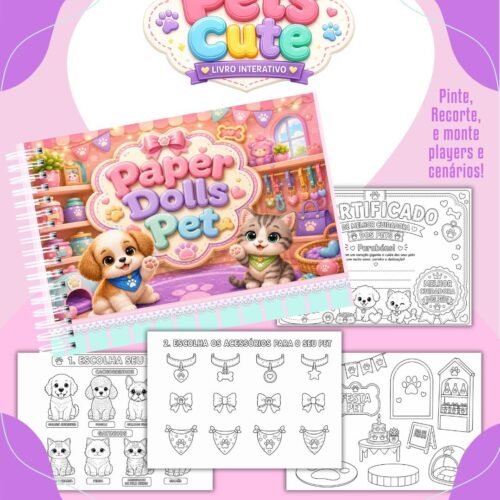 PAPER DOLLS PETS CUTE - Encadernação