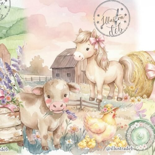KIT DIGITAL FAZENDINHA CUTE CANDY - Kit Digital