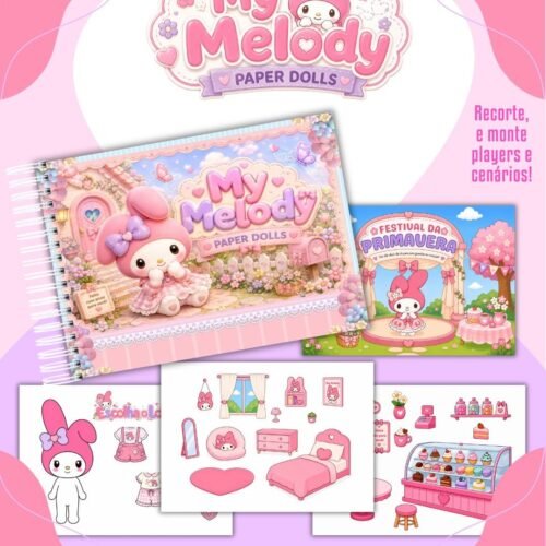 PAPER DOLLS  MY MELODY- Encadernação