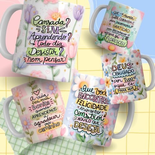 ARTE CANECA FRASES FEED - Sublimação