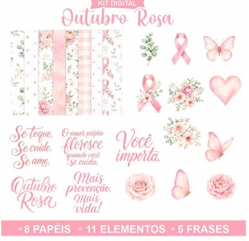 KIT OUTUBRO ROSA - Kit Digital