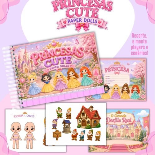 PAPER DOLLS PRINCESAS CUTE - Encadernação