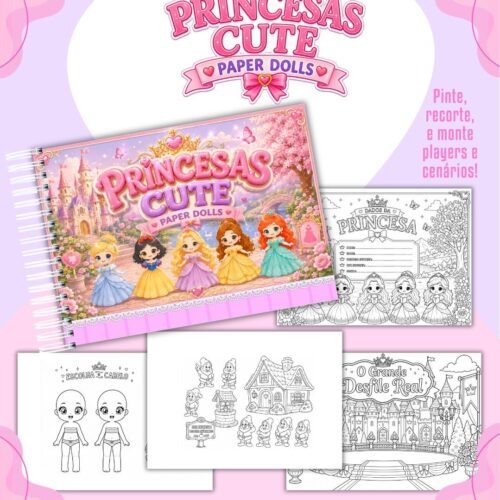 PAPER DOLLS PRINCESAS CUTE - Encadernação