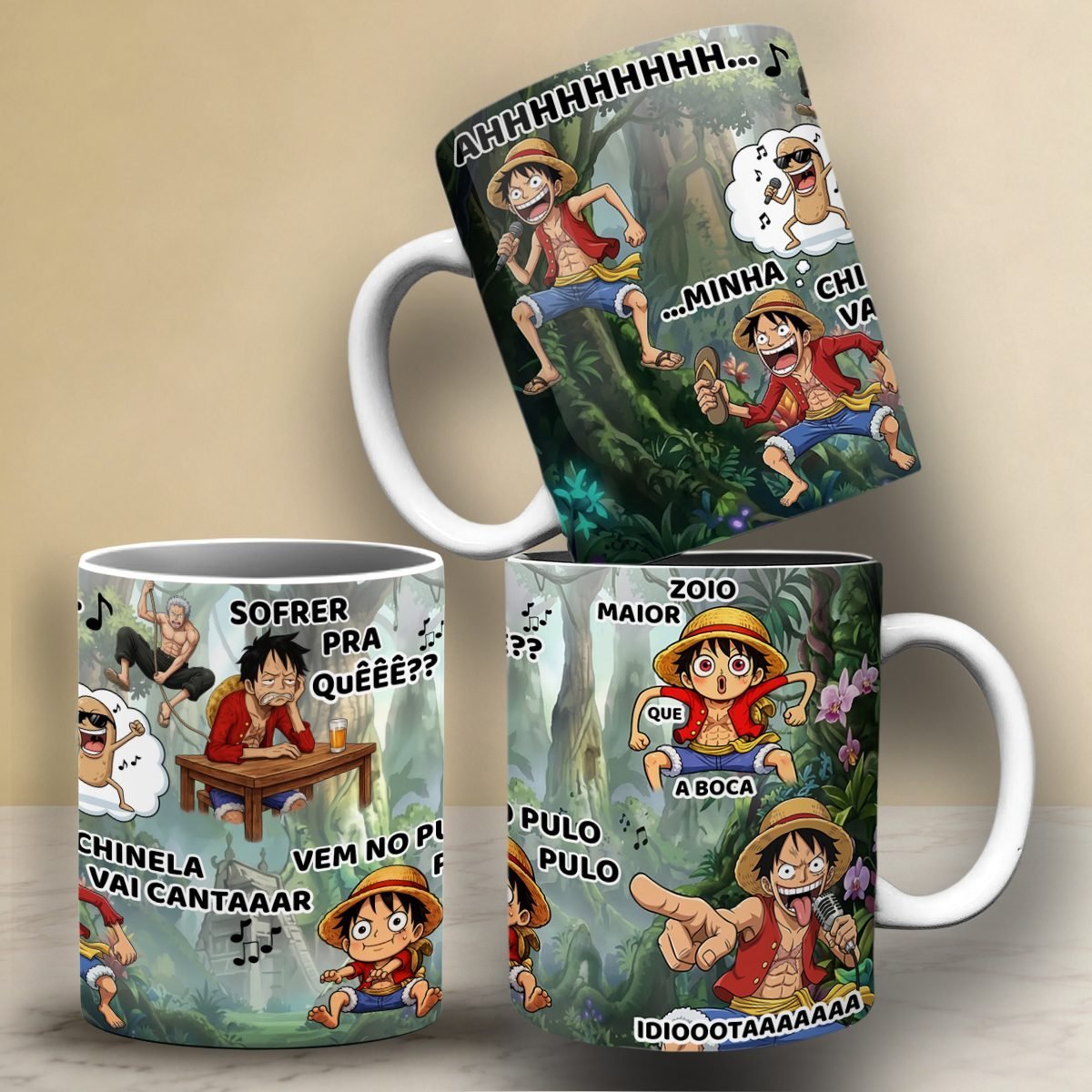 ARTE CANECA ONE PIECE - Sublimação