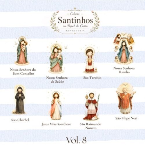 Kit Santos em Papel de Carta (Vol.8) Jesus Misericordioso e Devoções Marianas III - Kit Digital