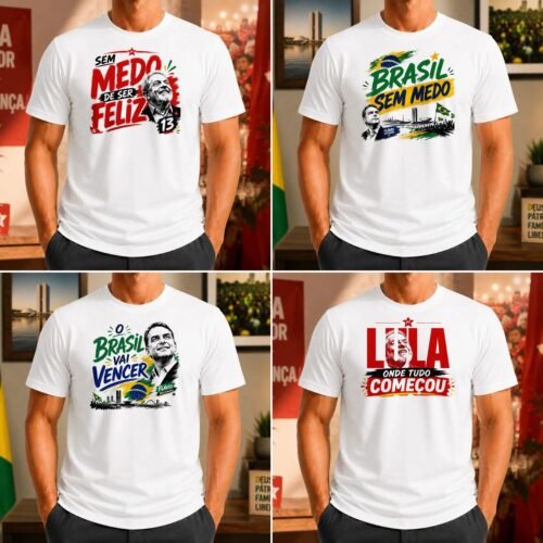 ARTE CAMISETA POLÍTICA - Sublimação