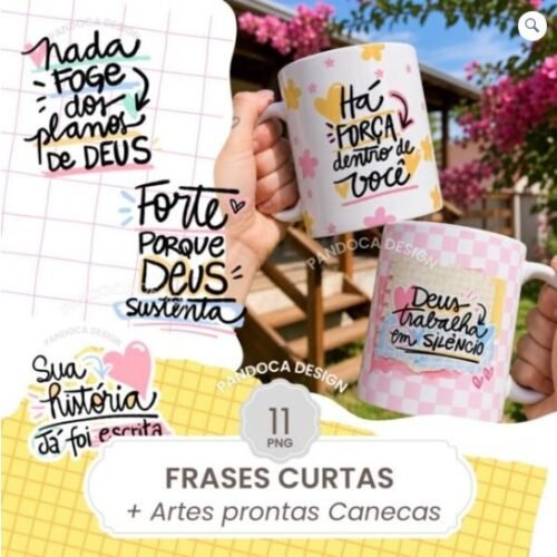ARTE CANECA FRASES - Sublimação