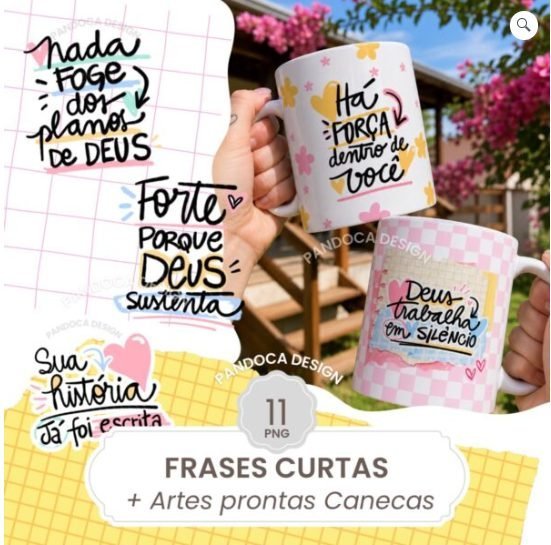 ARTE CANECA FRASES - Sublimação
