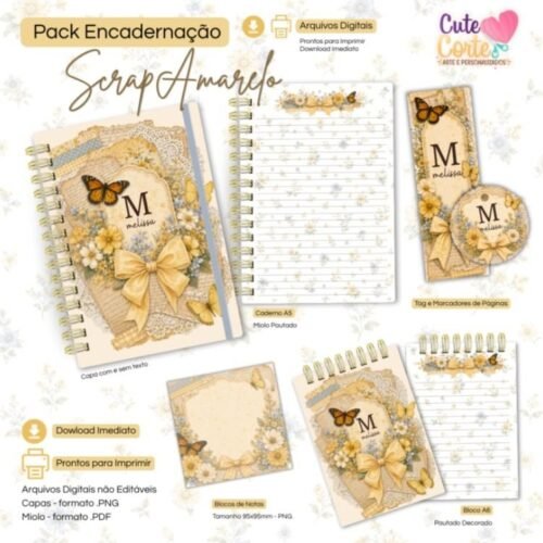 Arquivo Caderno Scrap Amarelo