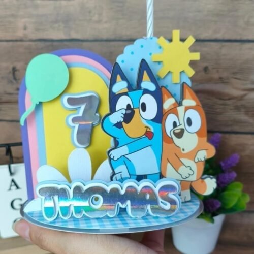 TOPO DE BOLO 3D VELA BLUEY - Topos de bolo